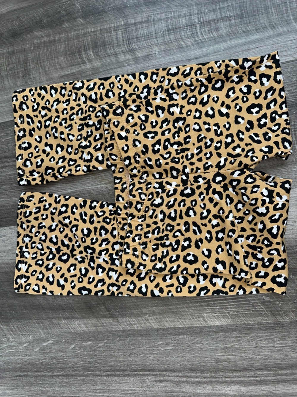 Kids Leopard Print Leggings - Tan